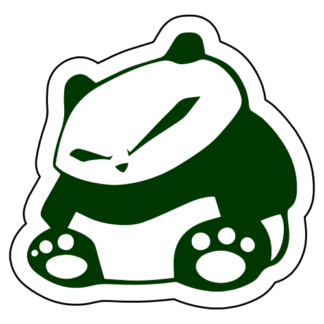 JDM Panda Sticker (Dark Green)